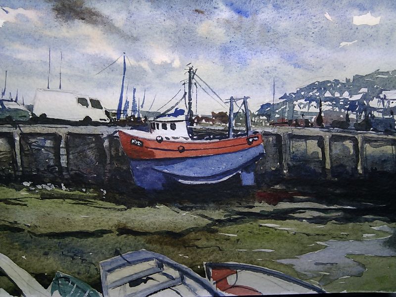 Brixham_harbour_low_tide