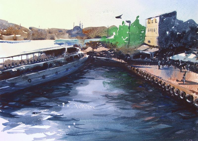 Golden horn from galata bridge