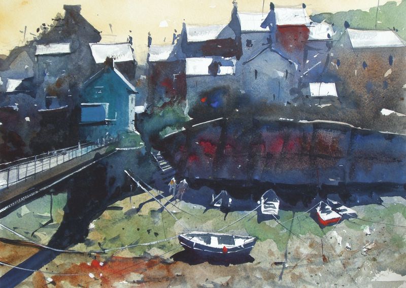 Roxby beck low tide staithes