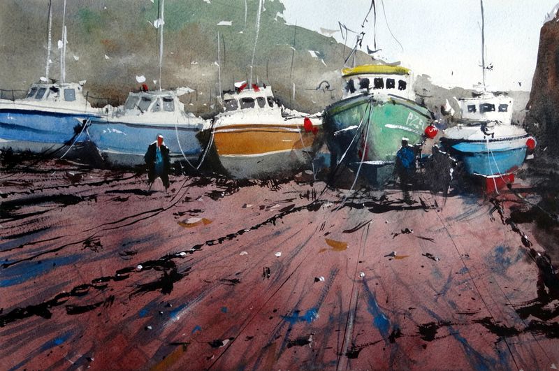 Newquay_harbour_low_tide_fishing_boats Newquay_harbour_low_tide_fishing_boats