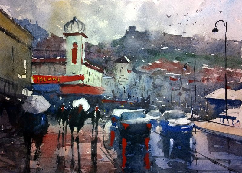 Scarborough in the rain 2