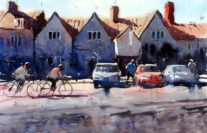 Cyclists_chipping_sodbury_high_street Cyclists_chipping_sodbury_high_street