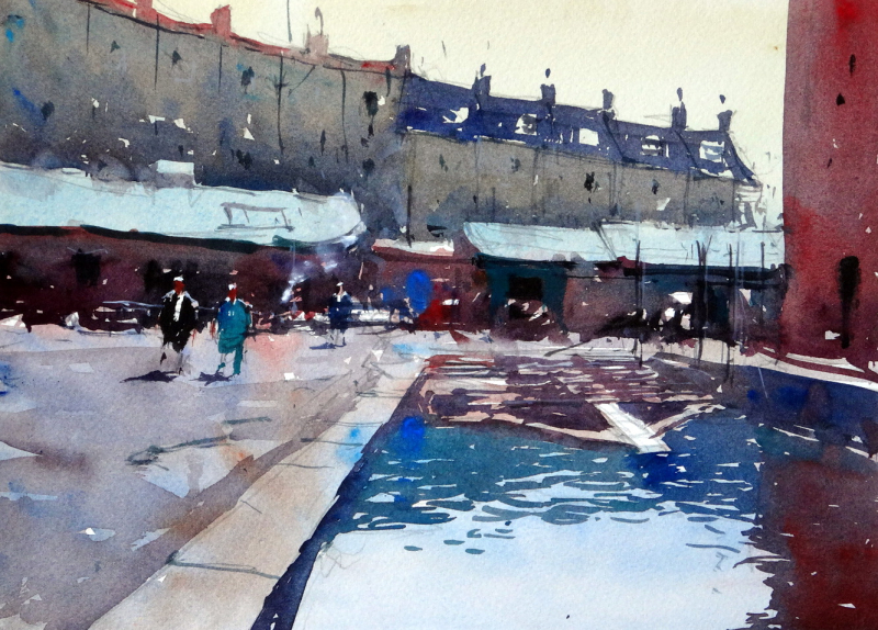 Walk along an ampty boatyard in hotwells bristol