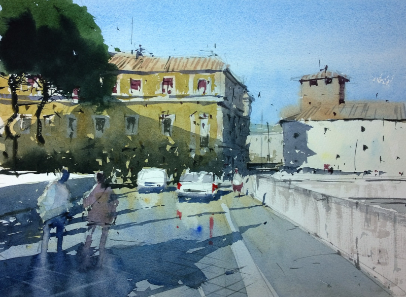 Watercolour demo rome Watercolour demo rome