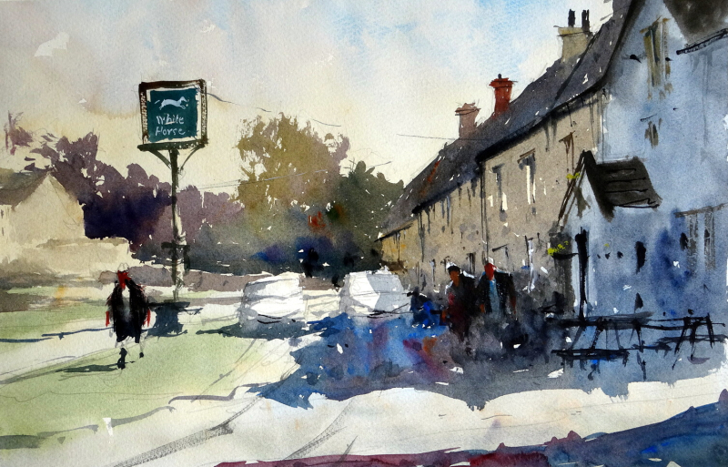 White_horse_pub_biddestone