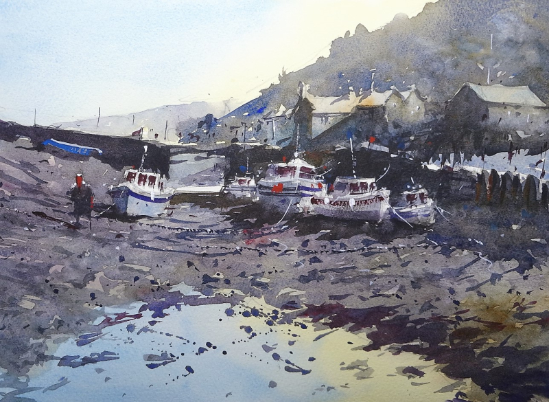 Watercolour demo porlock weir