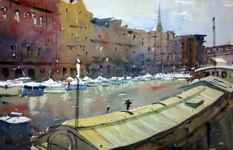 Long old barge bristol waterfront Long old barge bristol waterfront