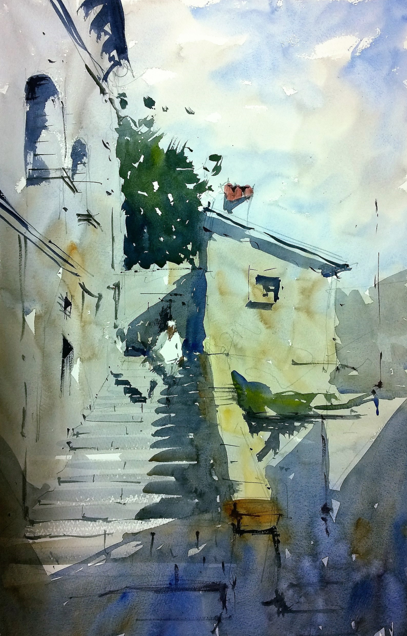 Castle steps Verrucola tuscany Castle steps Verrucola tuscany