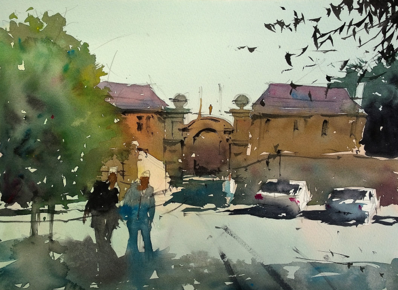 Corsham court gate entrance