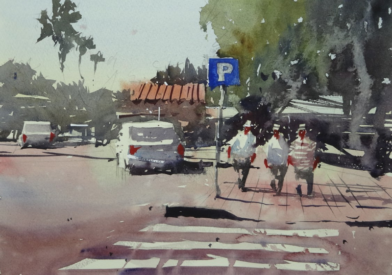 3 pedestrians calle antequera cala de mijas