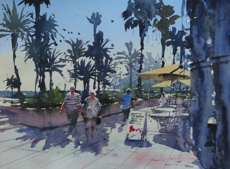 Sitges Palm Trees - How I paint Palm Trees Sitges Palm Trees - How I paint Palm Trees