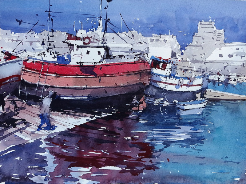 Boat yard Quarteira Portugal