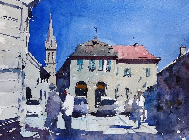 Place gambetta eymet towards church