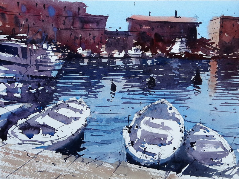 Livorno port fishing boats Livorno port fishing boats