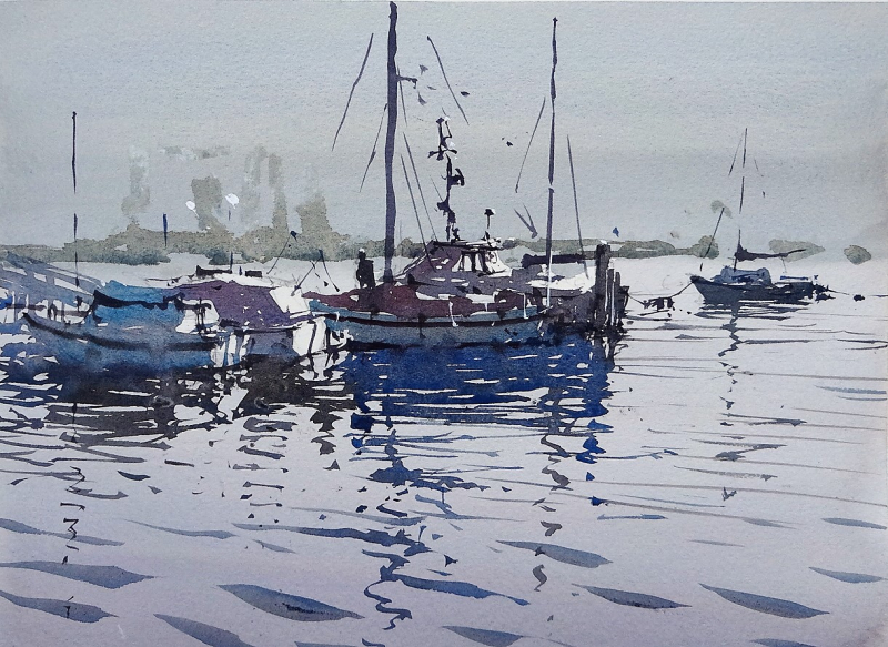 Misty morning river tamar