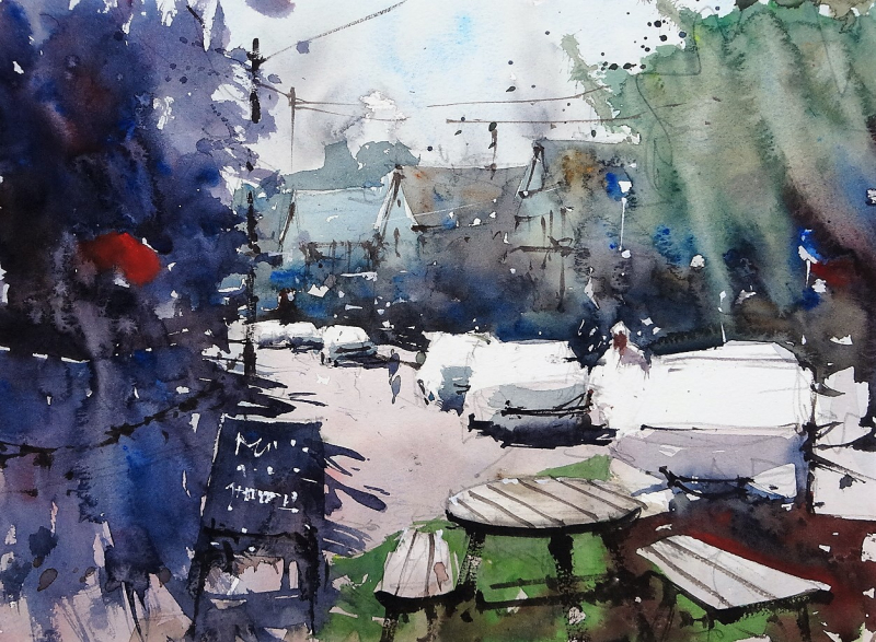 Steeple ashton plein air 2