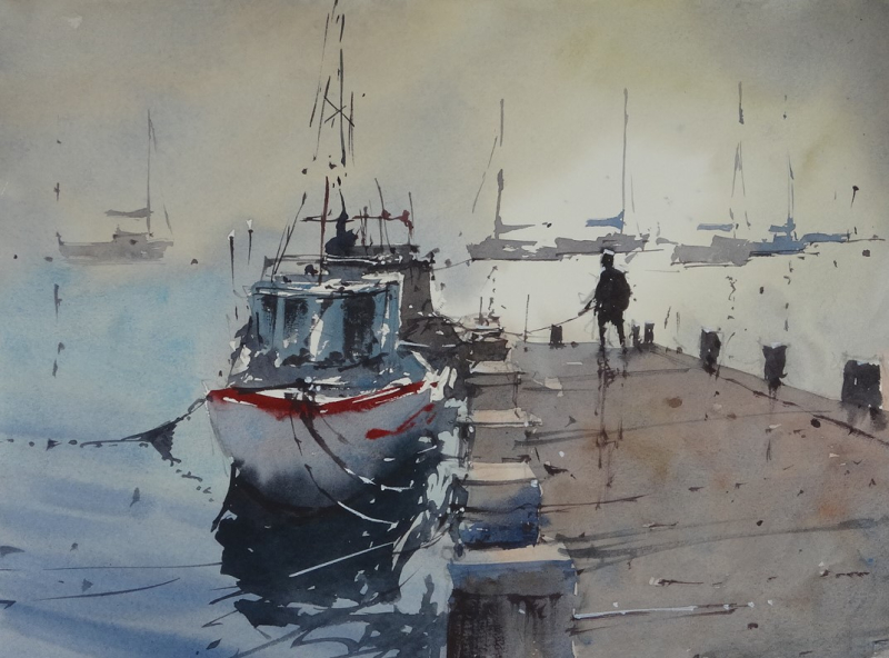 Jetty and misty morning saltash t