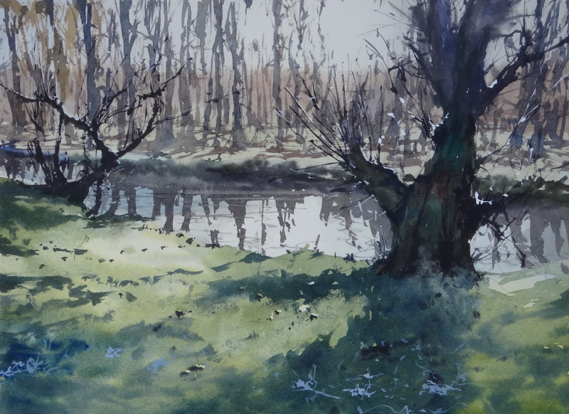 River windrush frosty morning River windrush frosty morning