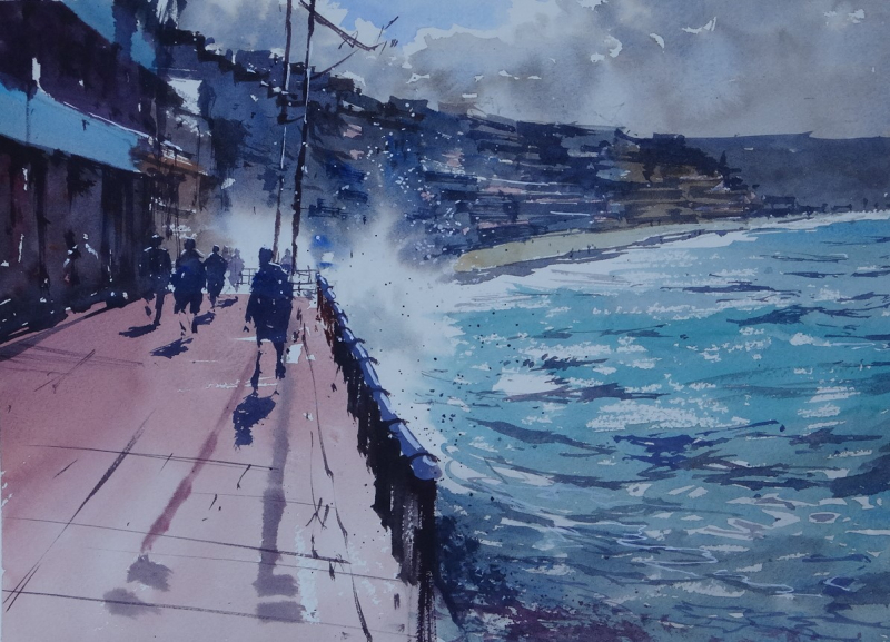 Breaking waves gran canaria