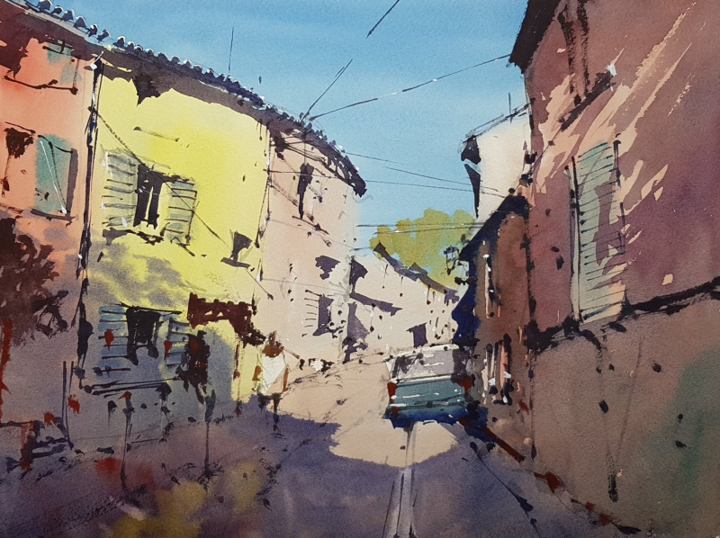 Frejus painting by Tim Wilmot