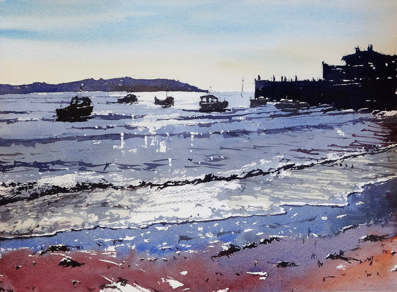 Sunset Knightstone Island Weston Super Mare