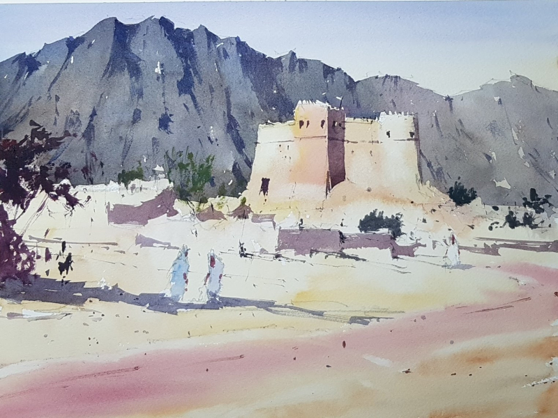 The Old Fort at Fujairah in UAE The Old Fort at Fujairah in UAE