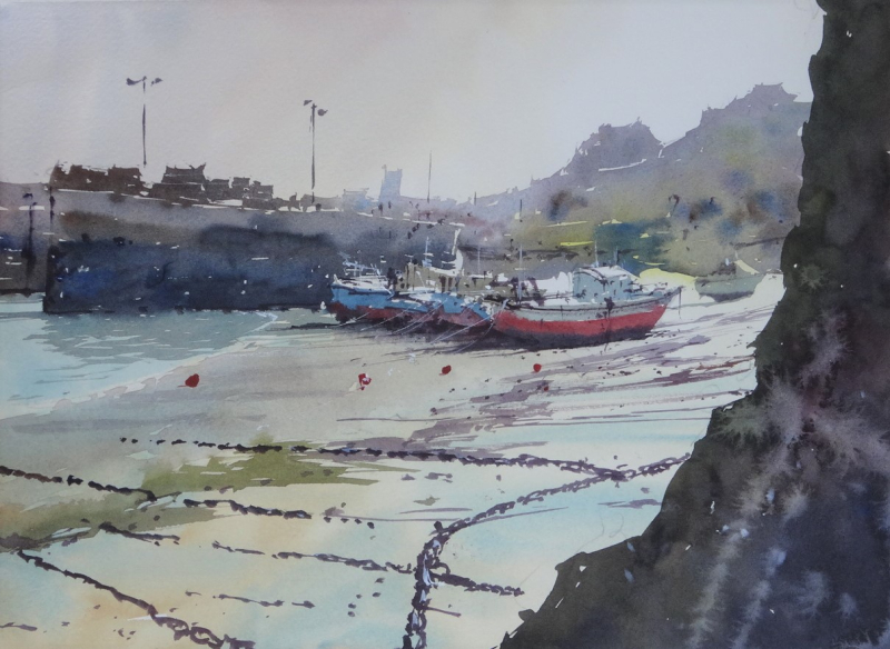 Beached Fishing Boats Newquay Harbour Beached Fishing Boats Newquay Harbour