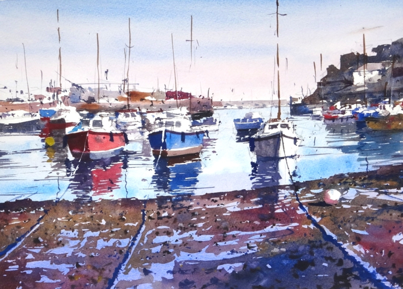 Brixham Harbour Low Tide by Tim Wilmot