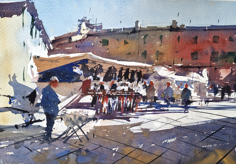 The egg seller Fivizzano Market The egg seller Fivizzano Market