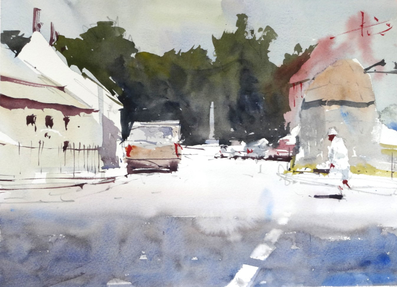 Plein Air Steeple Ashton High Street