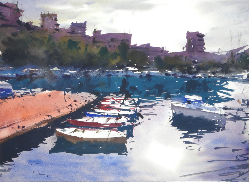 Sunlight Reflections New Harbour Chania