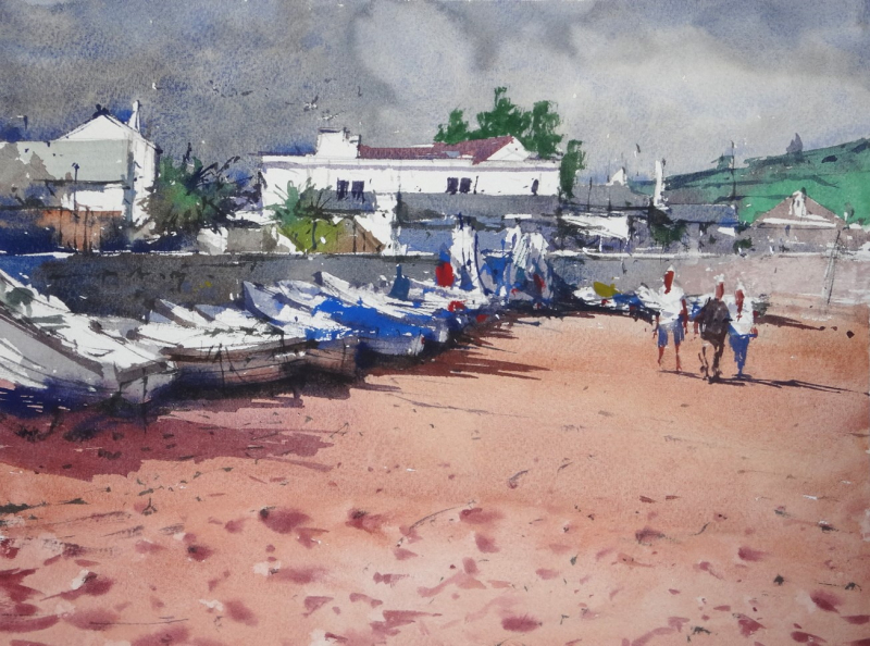 Shaldon Beach and Clipper Cafe