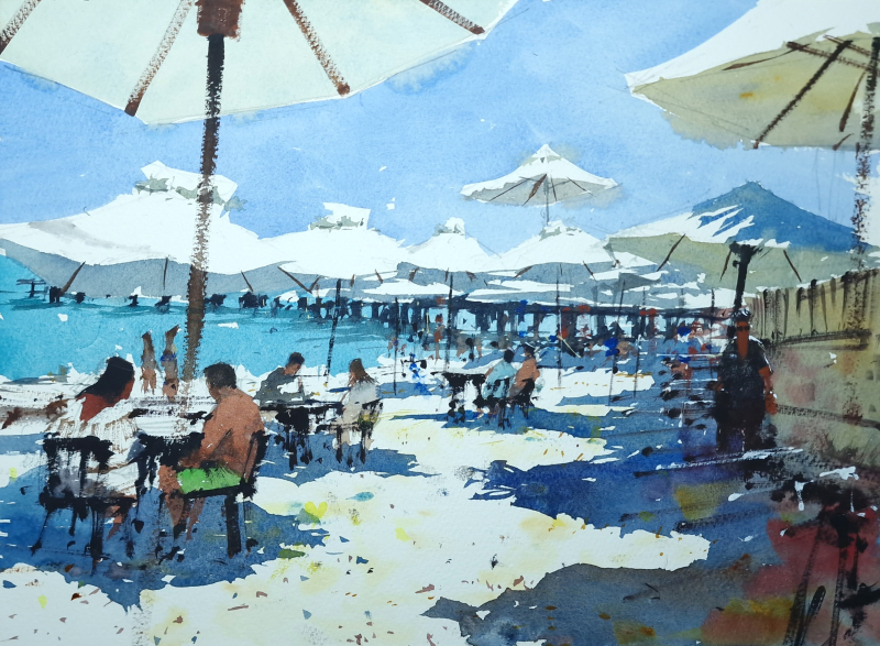 Cancun Beach Parasols