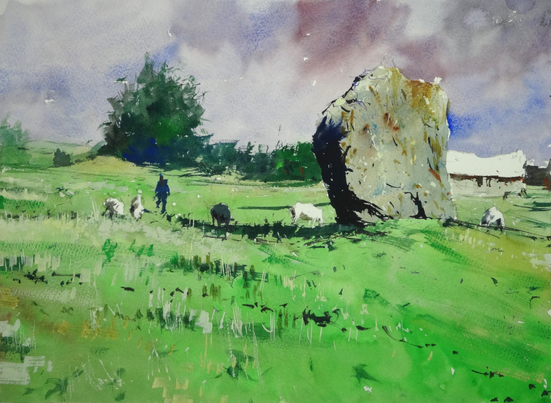 Avebury Stone and Sheep