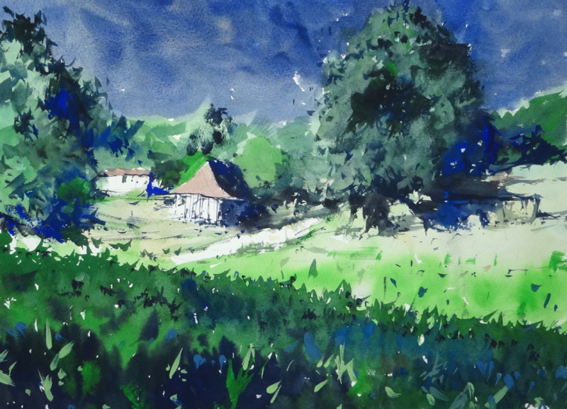 Storm Clouds over the Corn Fields 