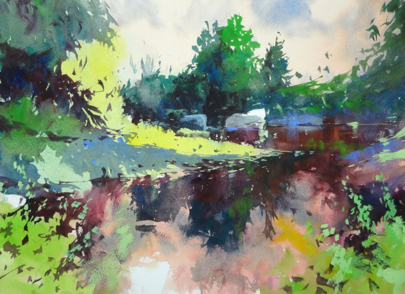 Collapsed Bridge River Isle France