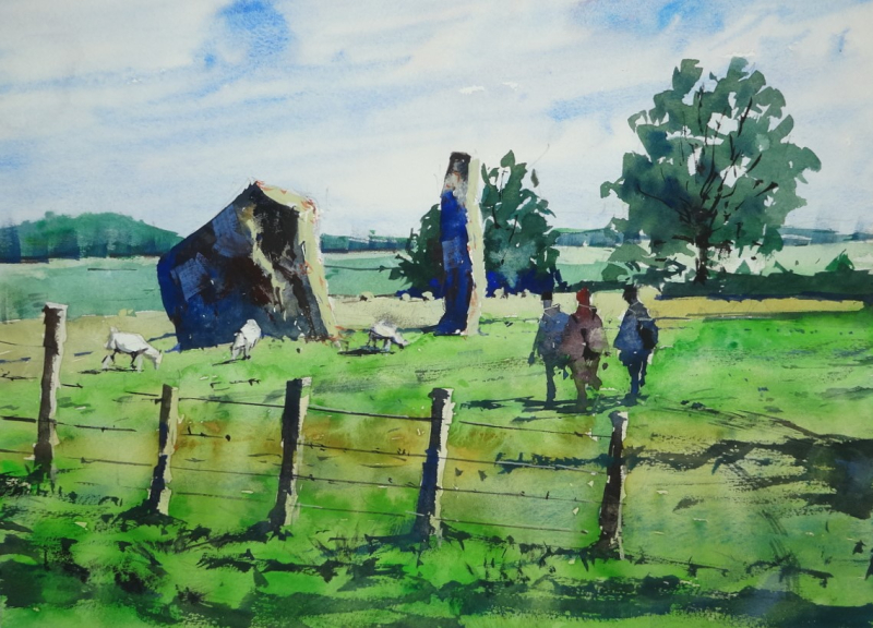 Avebury Stone and Sheep #2