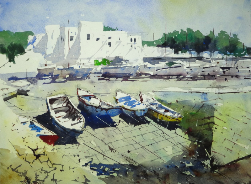 Boat Slipway Olhao Portugal