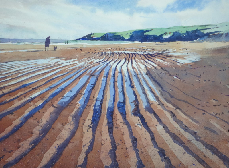 Beach Sand Ripples  Holywell Bay  Cornwall