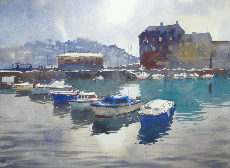 Patreon Pianting Weekend - Painting #2 - Grey Winter Day in Dartmouth Harbour Patreon Pianting Weekend - Painting #2 - Grey Winter Day in Dartmouth Harbour