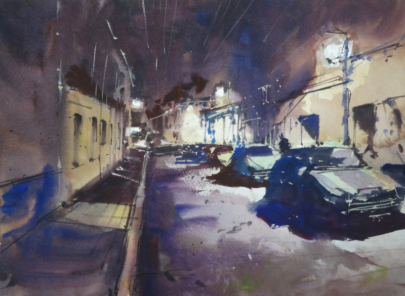 Evening on the Grande Rue  Ouistreham  France