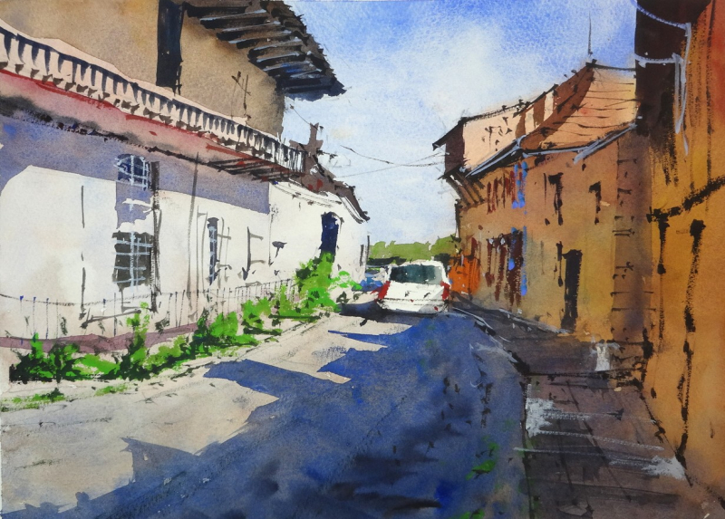 The old buildings of La Fleix  Dordogne