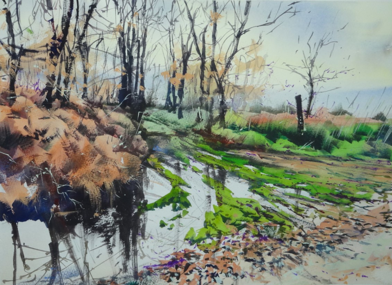 Lane through the forest  Dordogne  France #2