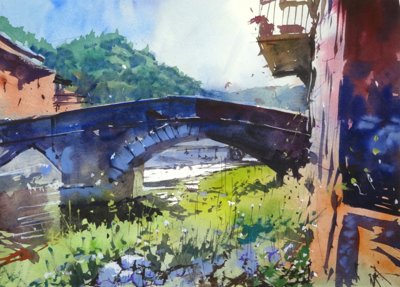 Bridge and Balcony at Gragnola  looking South