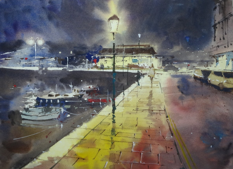 Spithead  Datrmouth Harbour at Night