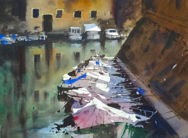 Corner of the canal  Scali del Pesce  Livorno