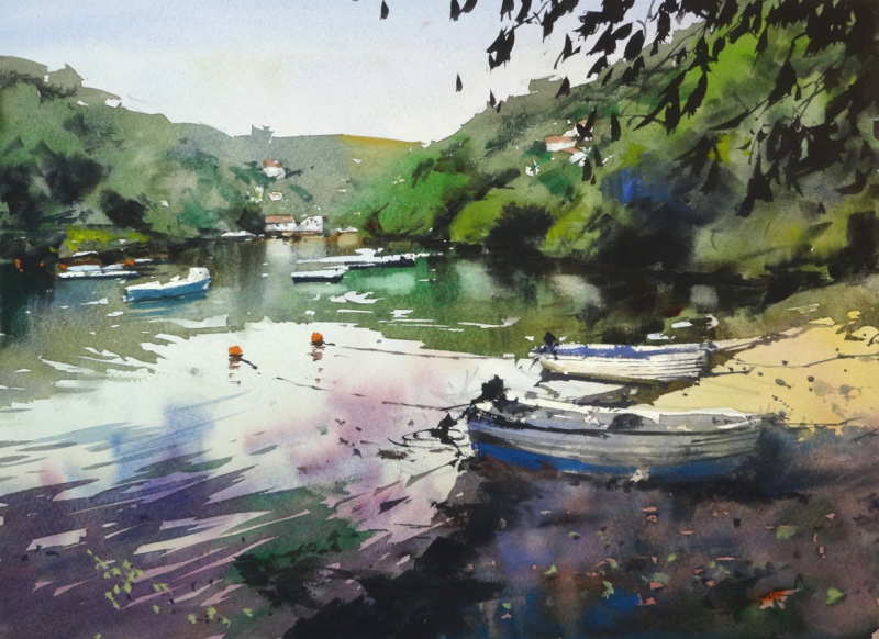 Tidal creek on the River Yealm  Devon