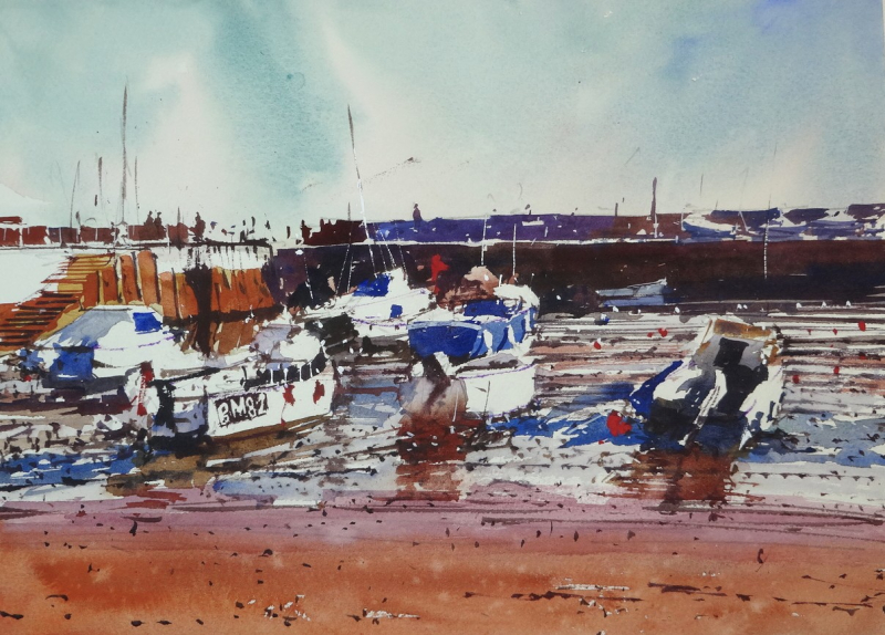 Paignton Harbour - Boats in a row