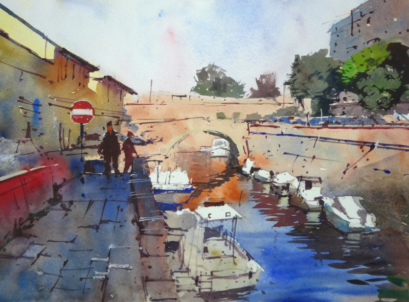 Canal  Scali delle Pietre  Livorno  Italy