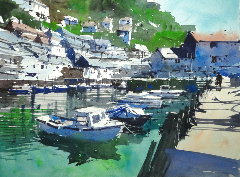 Polperro Harbour from Quay Road